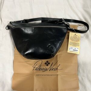 Patricia Nash Sleek Black Leather Crossbody